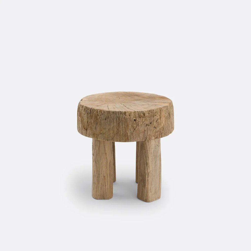 Kruk in teak H25 cm, Ustabo