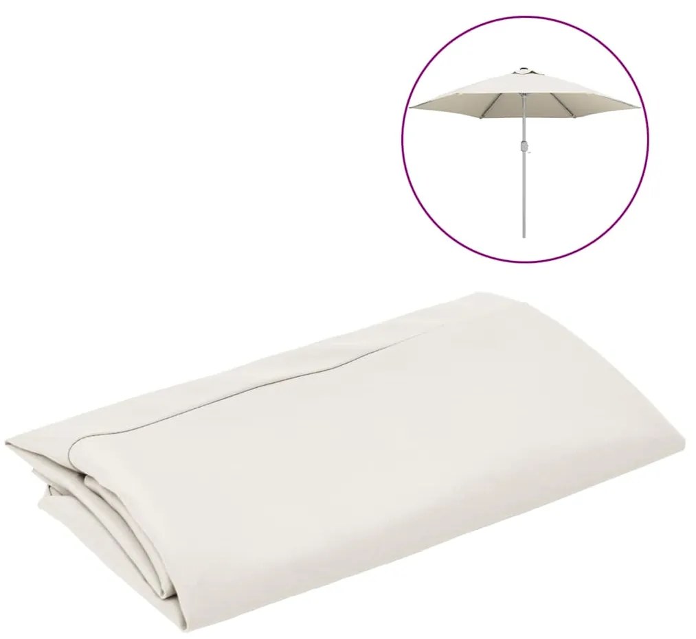 vidaXL Vervangingsdoek voor parasol 300 cm wit