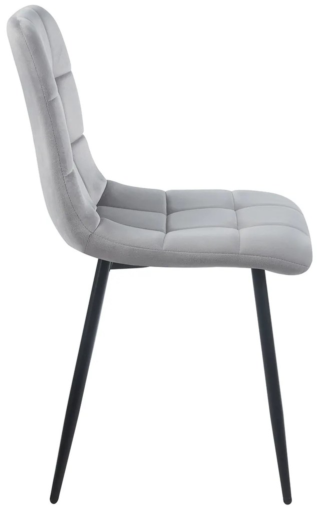 Set 4 Stoelen Stuhl Fluweel