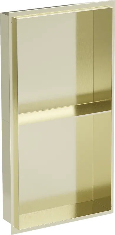 Mexen X-Wall-NR nisplank zonder flens met plank 60 x 30 cm, geborsteld goud - 1951603010S