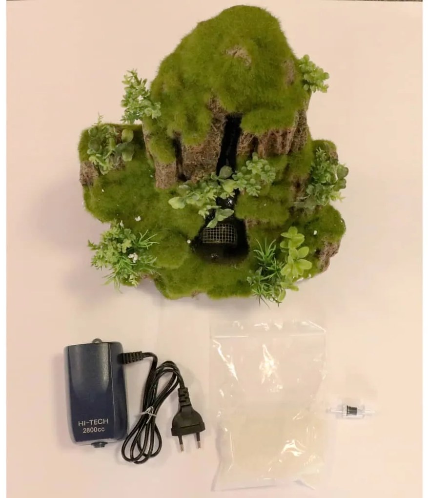 Aqua d'ella Aquarium waterval Moss Rock met 1 stroom 234/434963