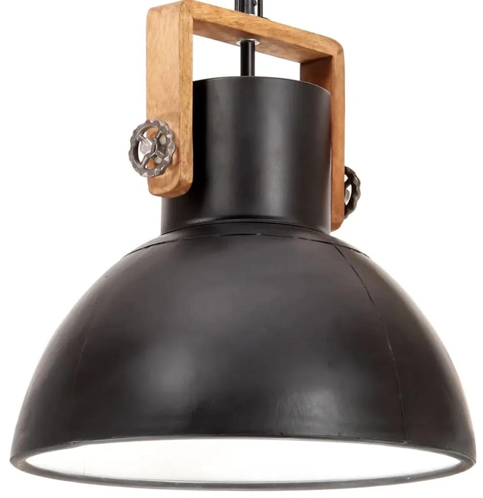 vidaXL Hanglamp industrieel rond 25 W E27 40 cm zwart