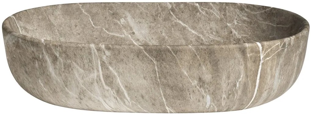 Sapho Rondane keramische waskom 60x42cm bruin marmer