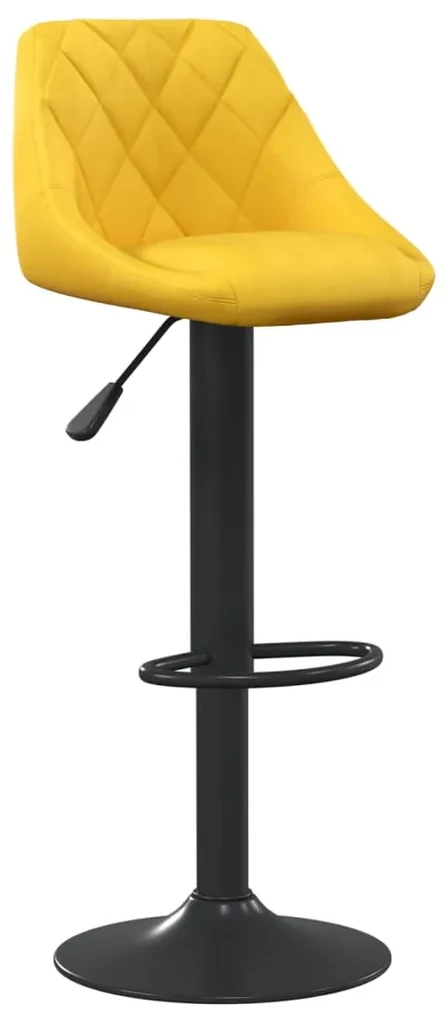 vidaXL Barkruk fluweel mosterdgeel