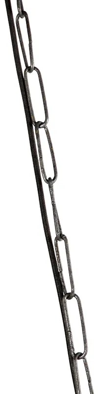 Industriele hanglamp donkergrijs met mango hout - Mangoes