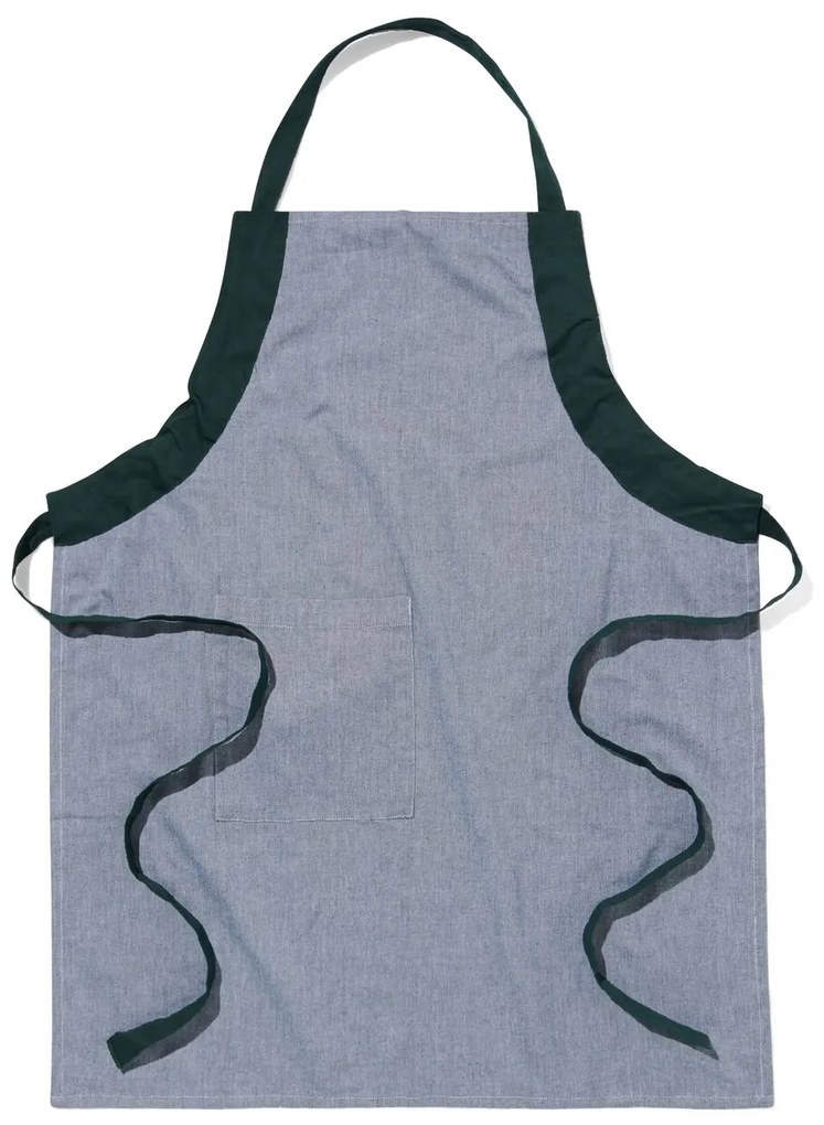 HEMA Keukenschort Chambray Katoen Groen (groen)