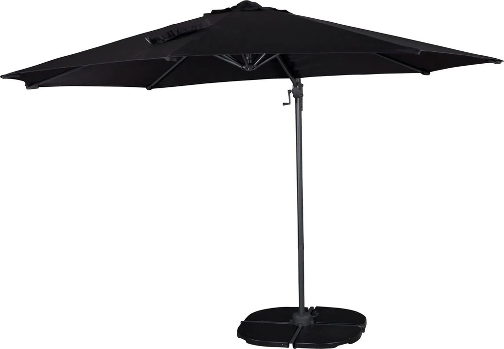 The Outsider Ronde Zweefparasol - Jip - Zwart - 300cm - The Outsider