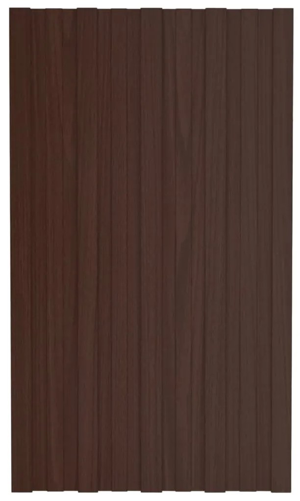 vidaXL Dakpanelen 36 st 80x45 cm gegalvaniseerd staal bruin