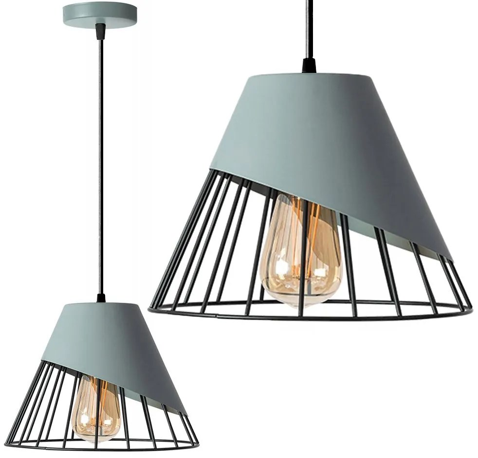 HANGLAMP GRIJS METAAL APP229-1CP