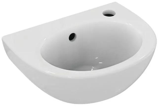 Ideal Standard Simplicity handwasbakje 350x260x160 mm wandmontage porselein wit met kraangat rechts E871601
