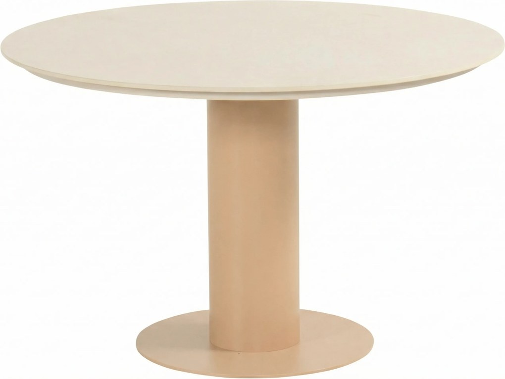 Dining Tuintafel rond 120 cm Keramiek steen Taupe Girona