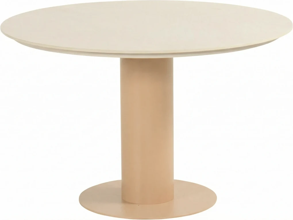 Dining Tuintafel rond 120 cm Keramiek steen Taupe Girona | BIANO