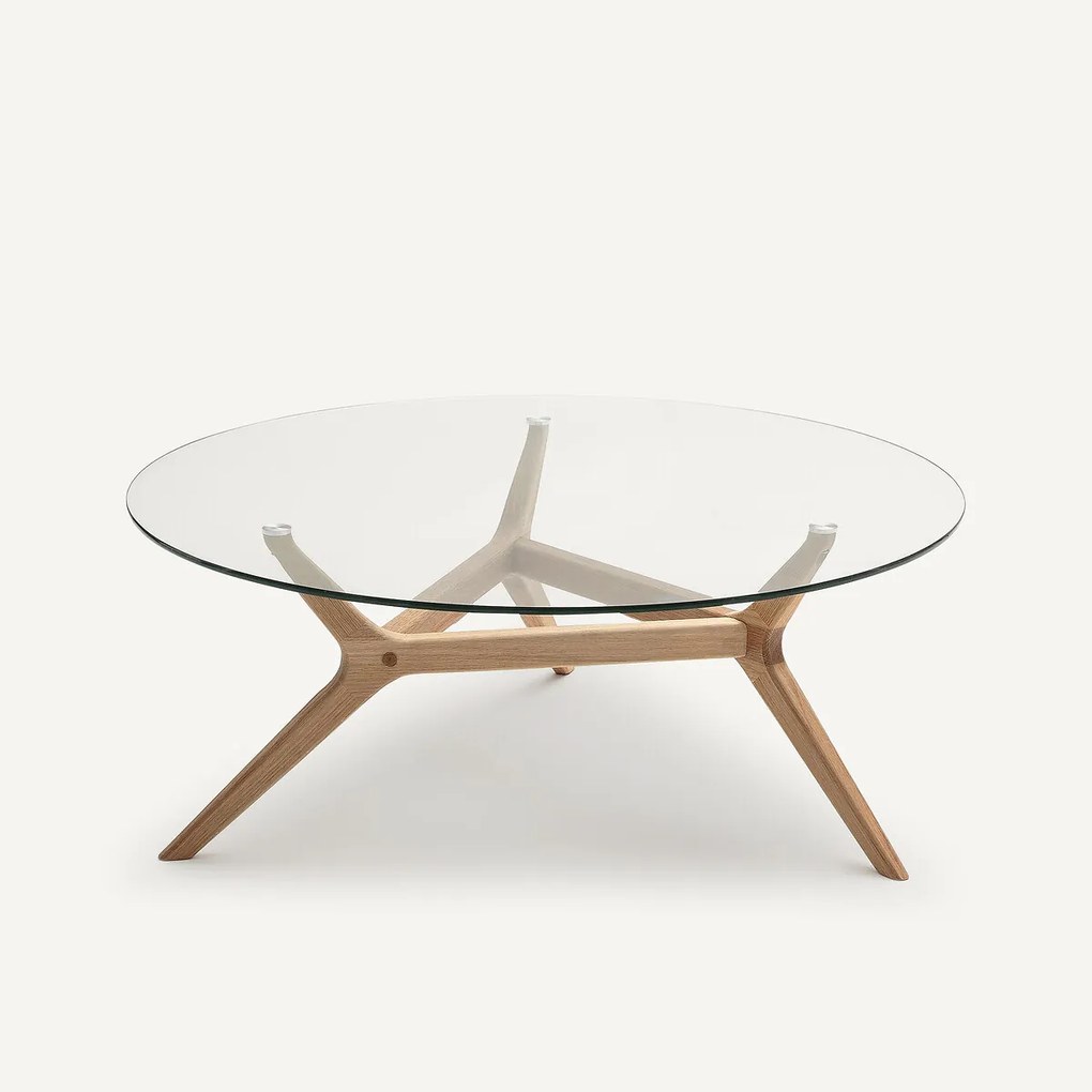 Salontafel in eik Ø90 cm, Maricielo