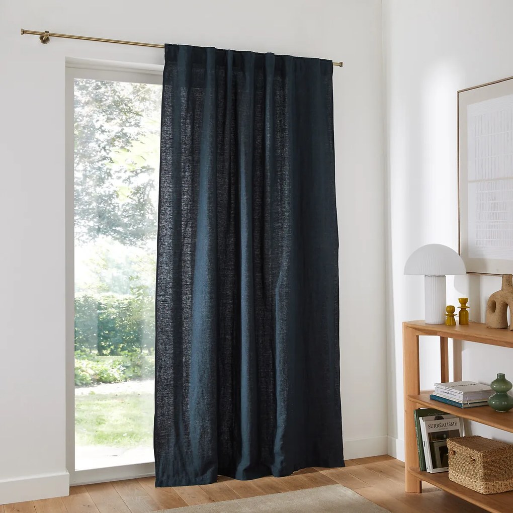 Linnen gordijn afgewerkt met verdekte lussen, Elba