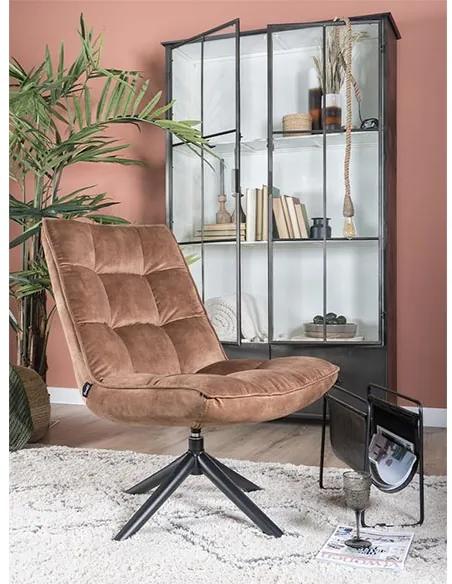Adaline velvet fauteuil bruin | Cavetown