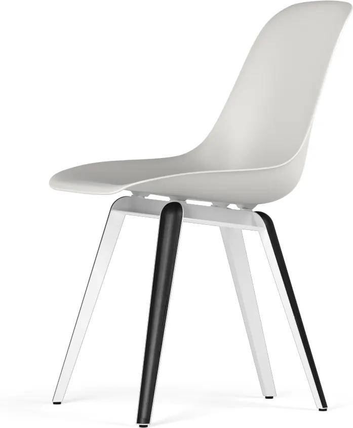 Kubikoff Slice stoel - V9 Side Chair Shell - Lichtbruin - Wit met zwarthout onderstel -