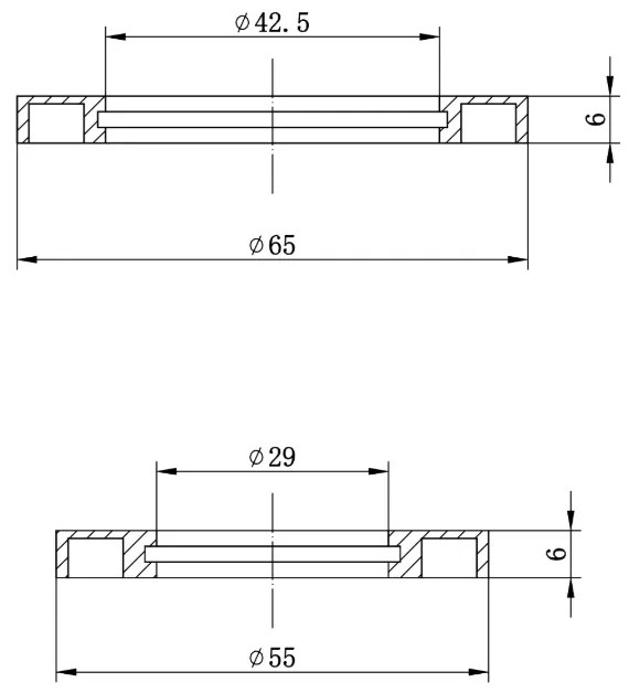 Saniclear Brass set rozetten inbouw wastafelkraan