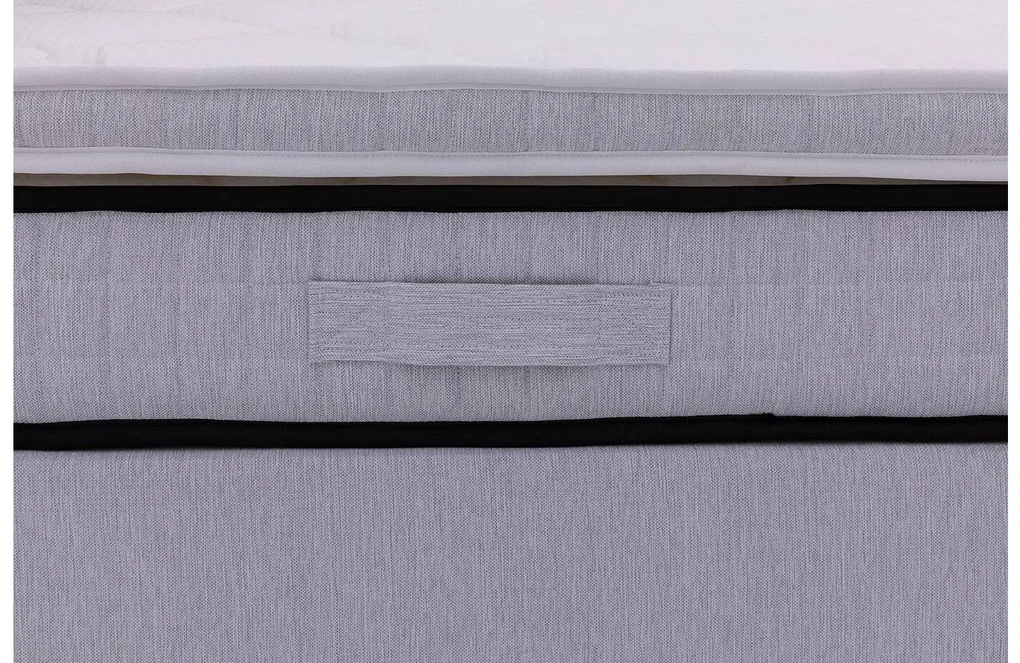 Goossens Basic Boxspring Compleet Finn, 160 x 200 cm box (= 2x 80cmx 200cm) 1x matras gestoffeerd pocketvering, 1x matrastopper gestoffeerd
