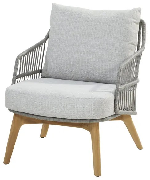 4 Seasons Outdoor Ancora loungeset teak Silver grey SALE Loungeset houtkleur weerbestendig