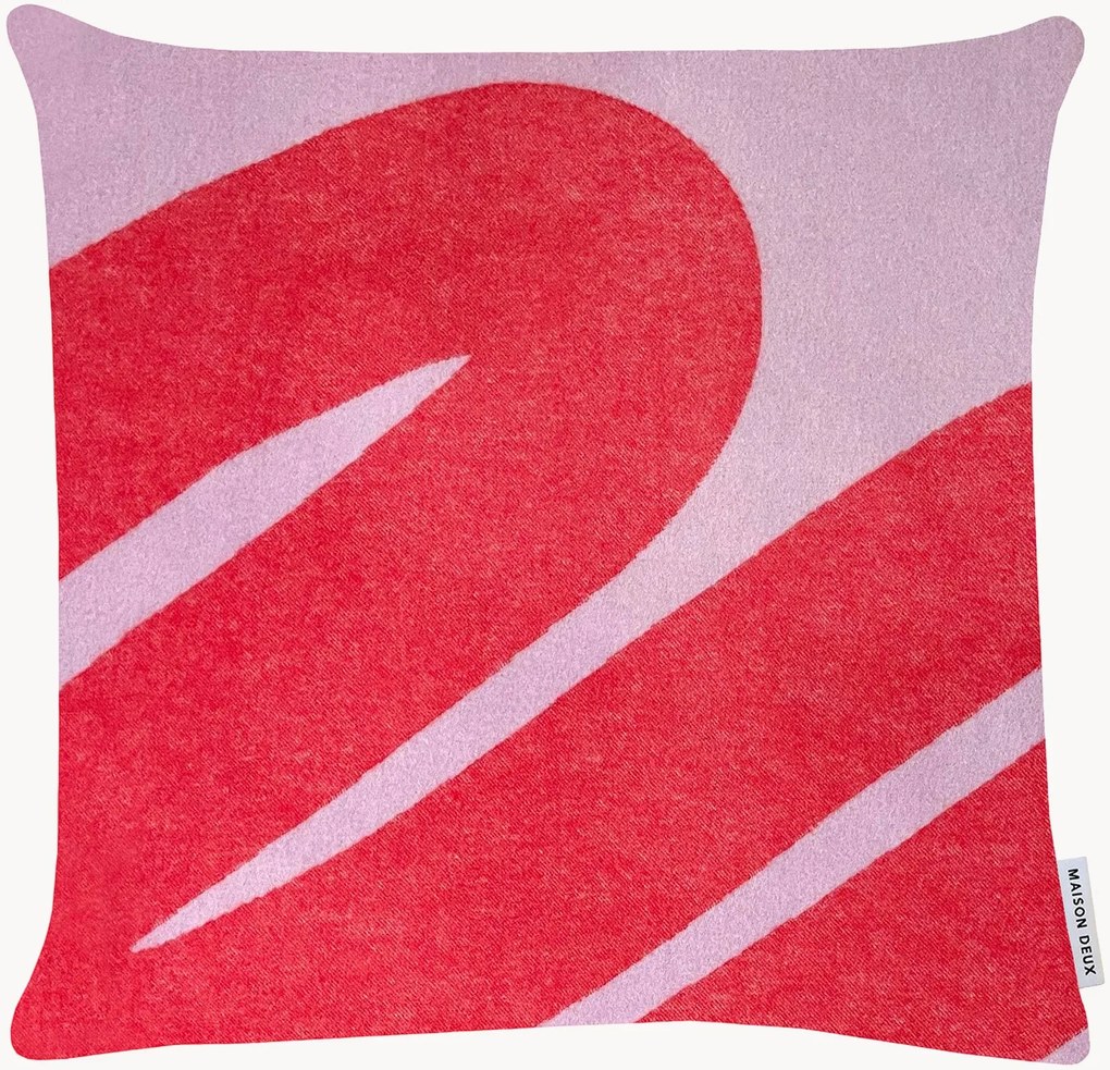Decoratieve kussenhoes Swirl van Nieuw-Zeelandse wol