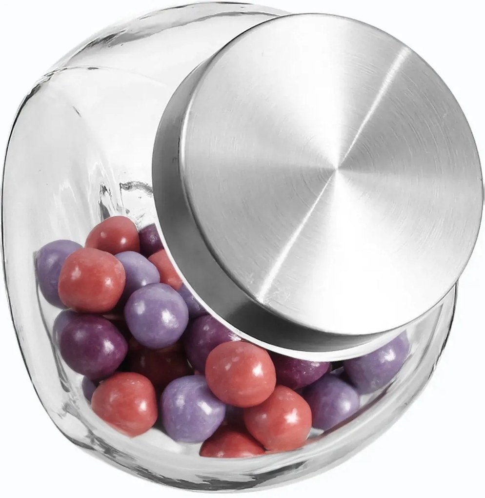 Secret de Gourmet voorraadpot glas 650 ml– Luchtdichte schroefdeksel – Ideaal voor snoep&amp;droogwaren– Stijlvolle opbergoplossing