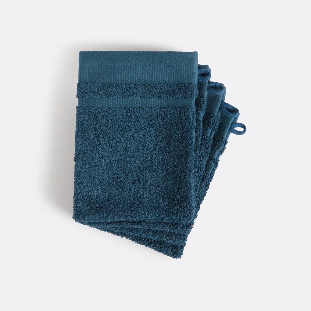 Set van 4 washandjes van gekamd katoenen van 600 g/m², KHEOPS