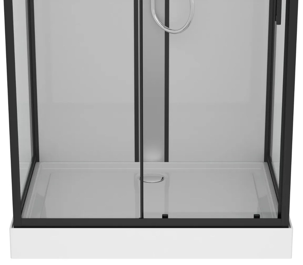 Badstuber Boston complete douchecabine 120x90x215cm zwart mat