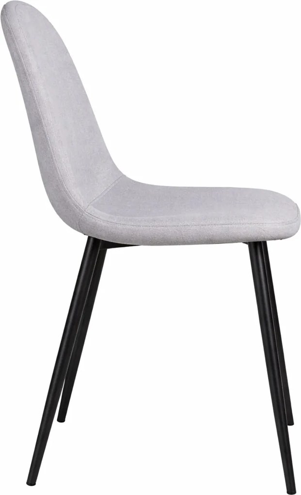 Set van 4 Zwarte Teok Stoffen Stoelen