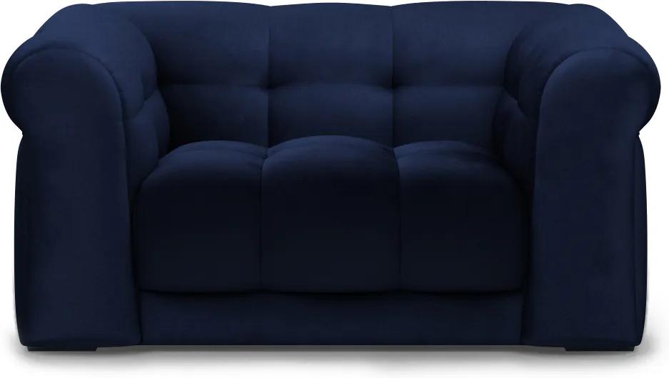 Rivièra Maison - Cobble Hill Love Seat, velvet, midnight blue - Kleur: blauw