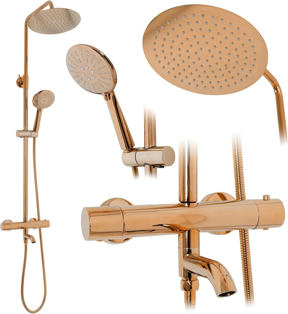 Doucheset REA Lungo Copper Met Thermostaat