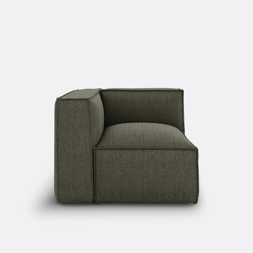 Hoekelement voor modulaire bank, in structuurstof, Seven