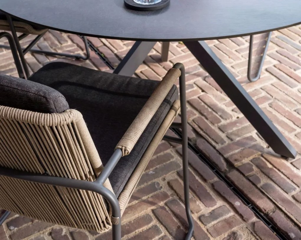 Taste by 4 Seasons Parma stapelbare tuinstoel antraciet  Tuinstoel    taupe weerbestendig