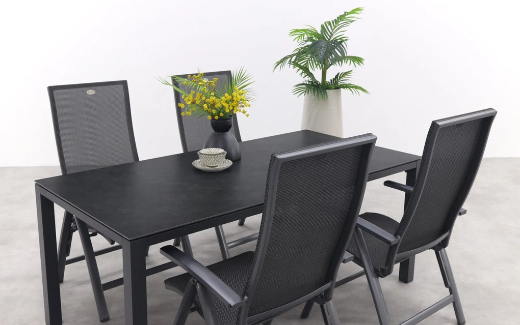 Hartman Valentino/Chaneo verstelbare tuinset - 180x90 cm. - 5-delig