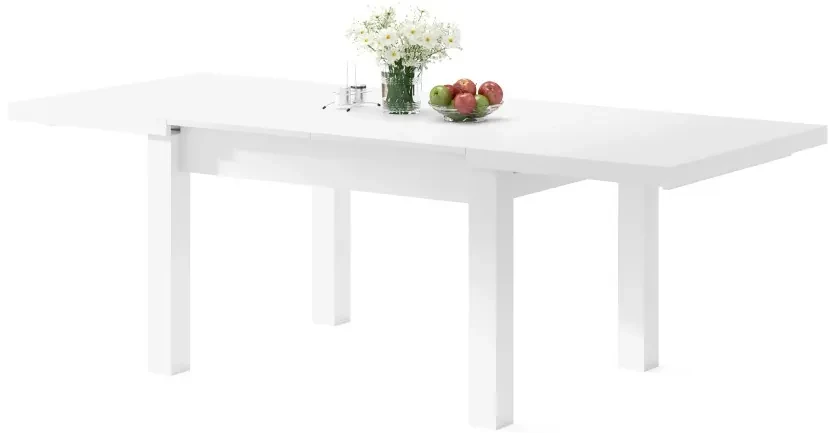 ROYAL wit, eettafel, uitschuifbaar