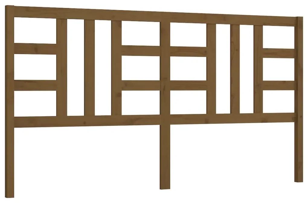 vidaXL Hoofdbord 186x4x100 cm massief grenenhout honingbruin