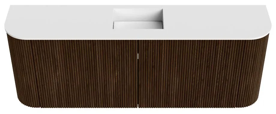 Mondiaz Joya 115cm toiletmeubel ronding links/rechts walnut met wastafel faye midden 1 kraangat talc