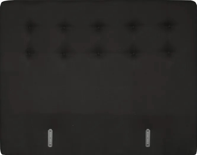Boxspring hoofdbord | stof Inari zwart 100 | 200 cm geknoopt