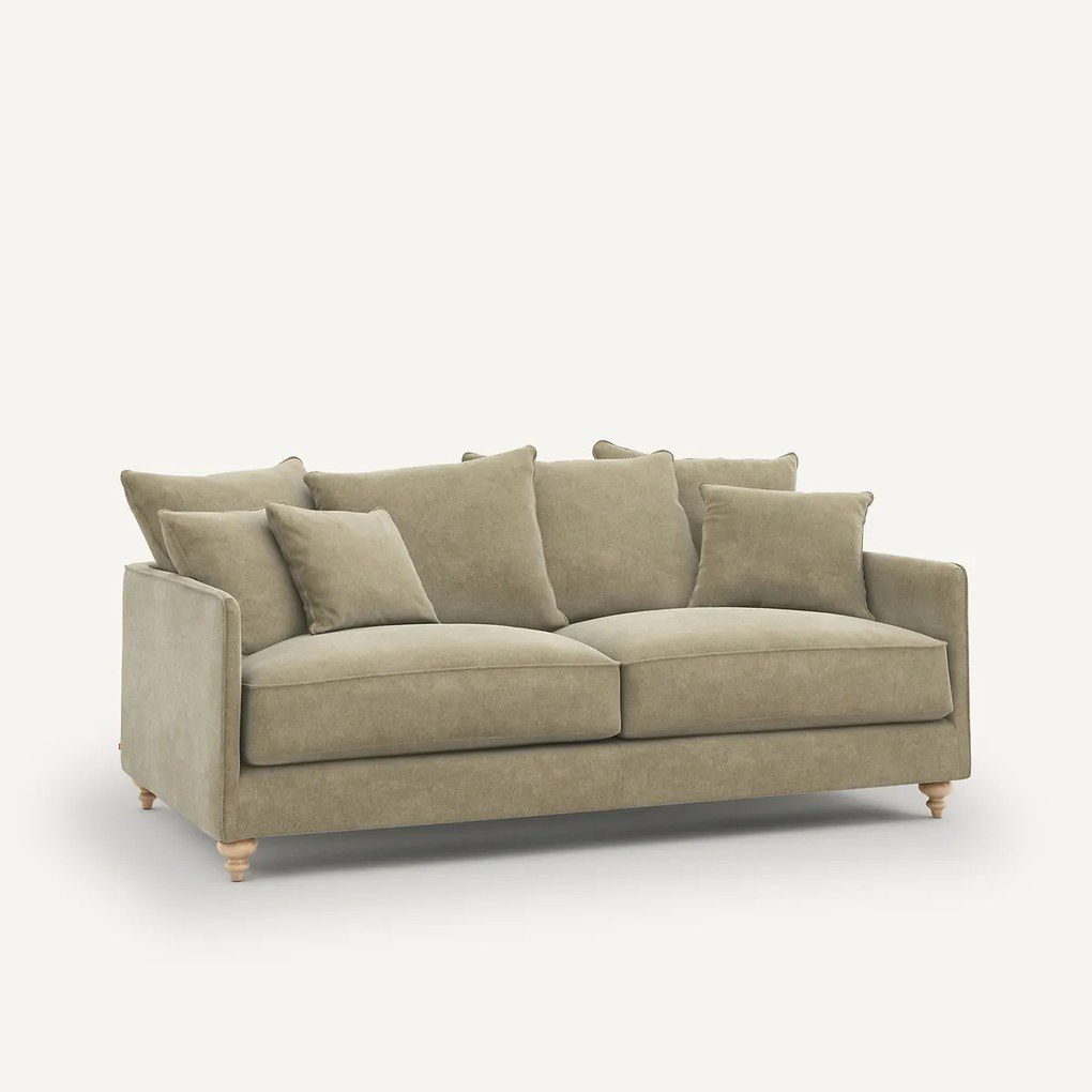 3-zits slaapbank in stonewashed fluweel, Lazare