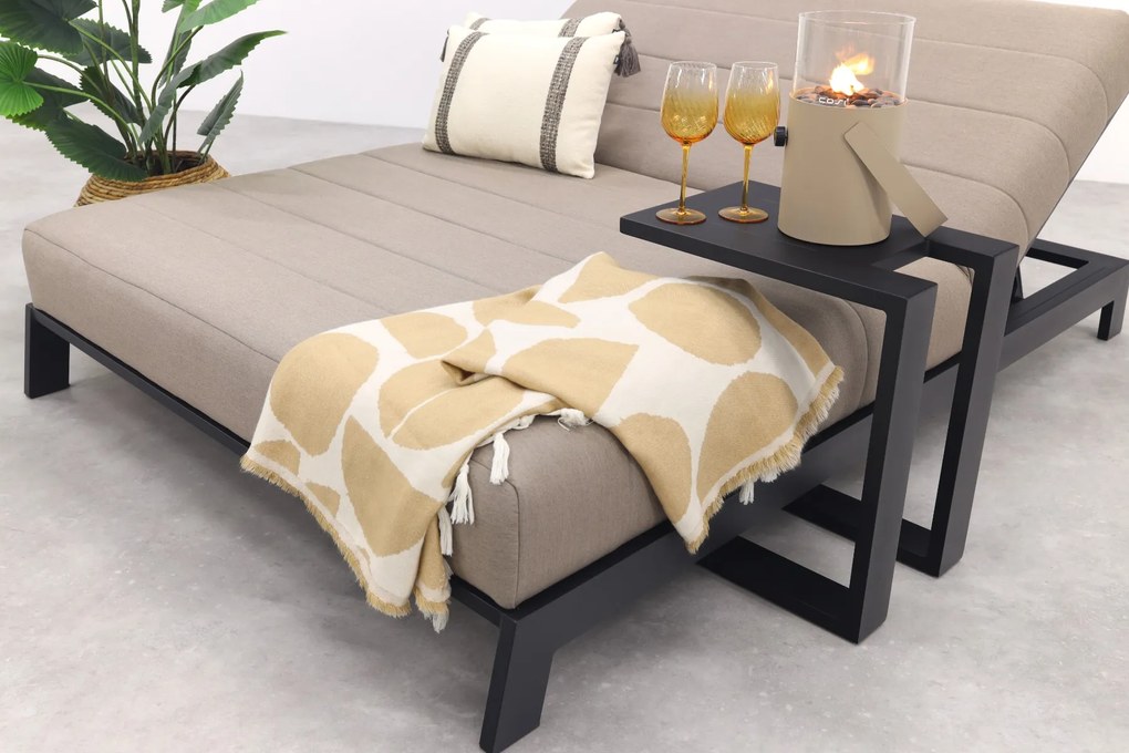 Mexico 2-persoons sunbrella ligbed - Taupe