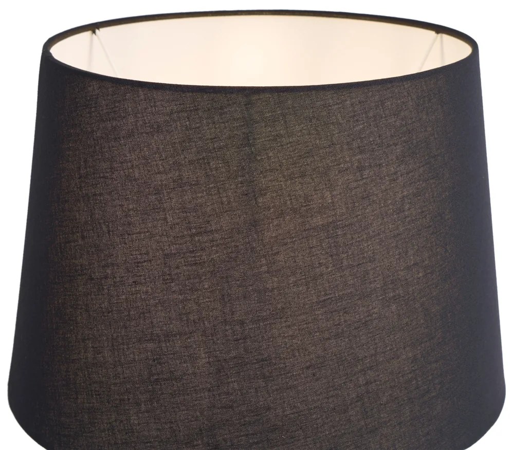 Klassieke vloerlamp zwart met zwarte kap en leeslampje - Retro Klassiek / Antiek E27 Binnenverlichting Lamp