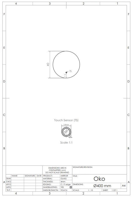 Gliss Design Oko ronde spiegel met verlichting en verwarming 40cm