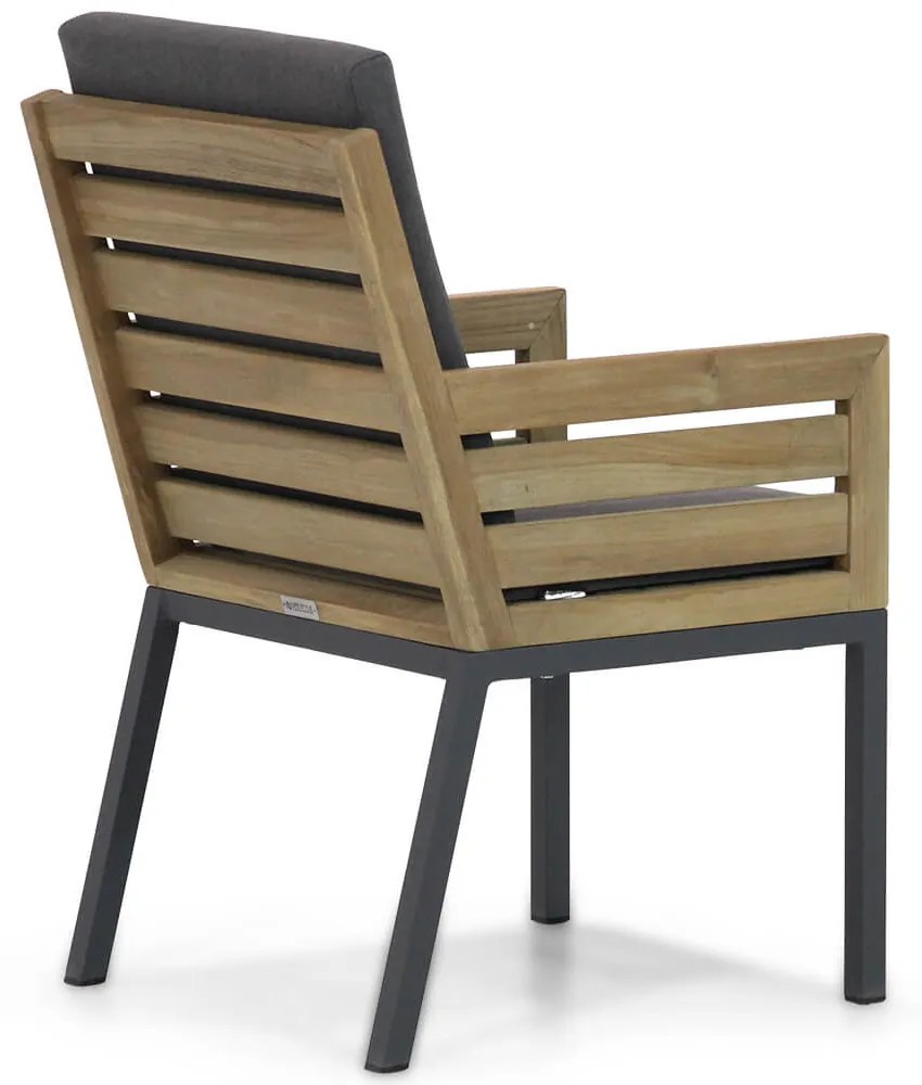 Tuinset 6 personen 240 cm Aluminium/teak Old teak greywash Lifestyle Garden Furniture Dakota/Diogo