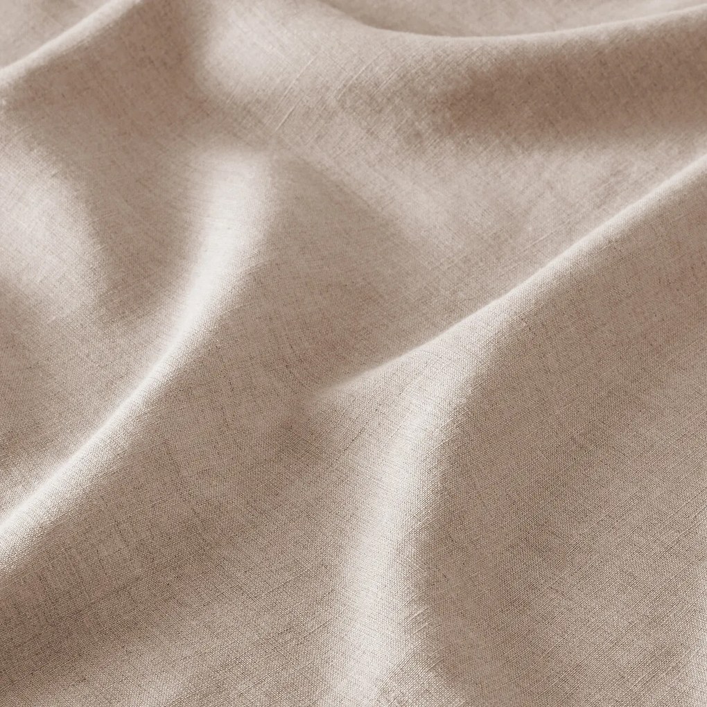 Linnen schermgordijn over de hele breedte, met gerimpelde bies of wave, ONEGA