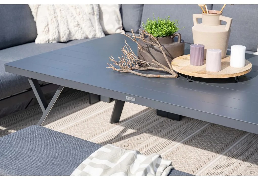 Garden Impressions Camilo lounge dining set 6-delig links - donker grijs