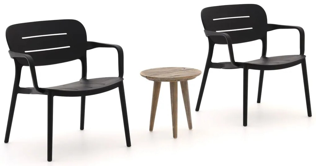 Bistro- en balkonset Forza  | 2 personen | Tuinset kunststof | 3-delig | Kees Smit Tuinmeubelen