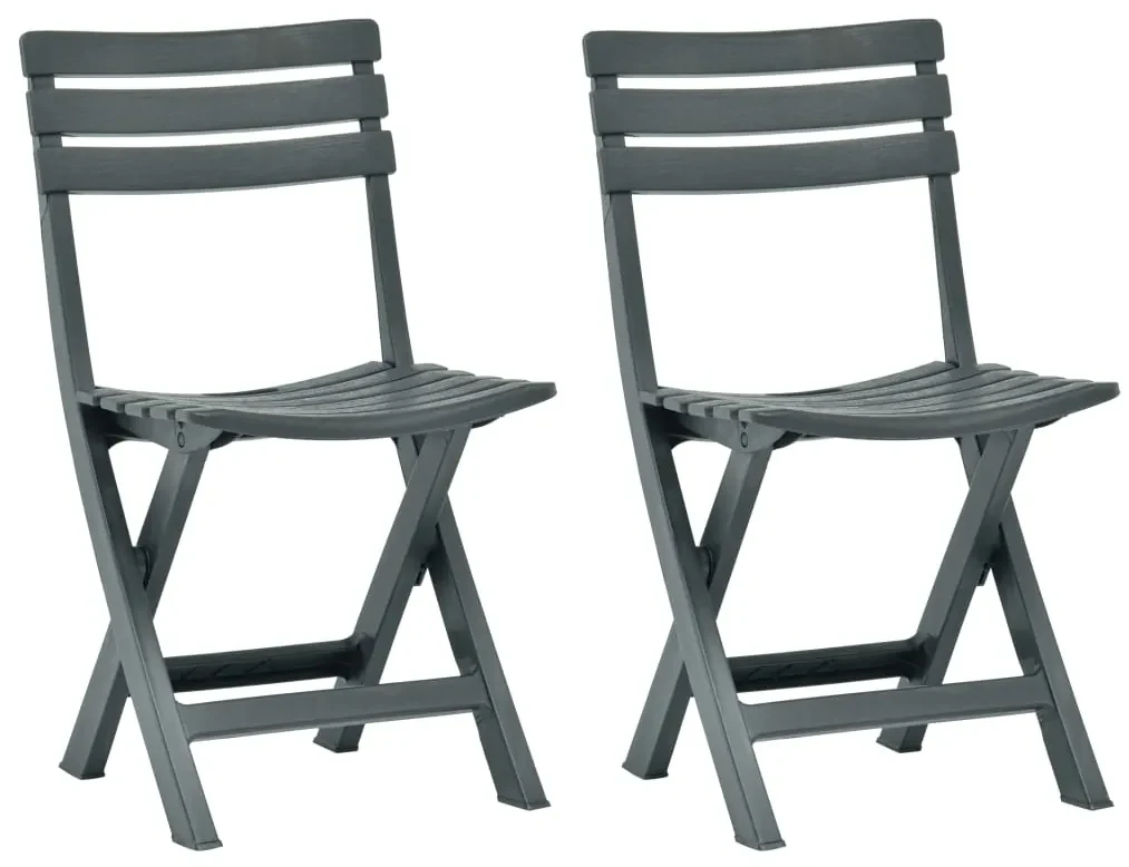 vidaXL Tuinstoelen inklapbaar 2 st kunststof groen