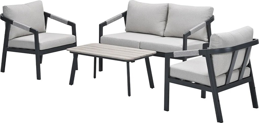 Garden Impressions Milou loungeset 4-delig - donker grijs