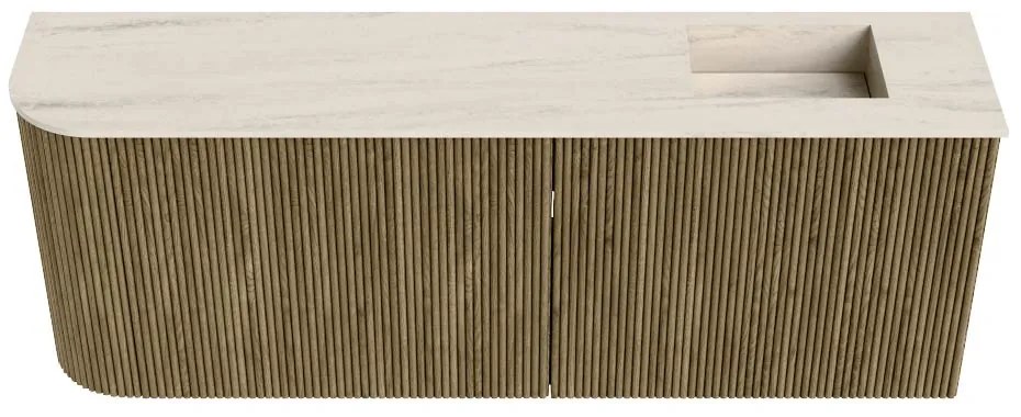 Mondiaz Joya DLux 110cm toiletmeubel ronding links dusk met wastafel faye rechts 1 kraangat meli