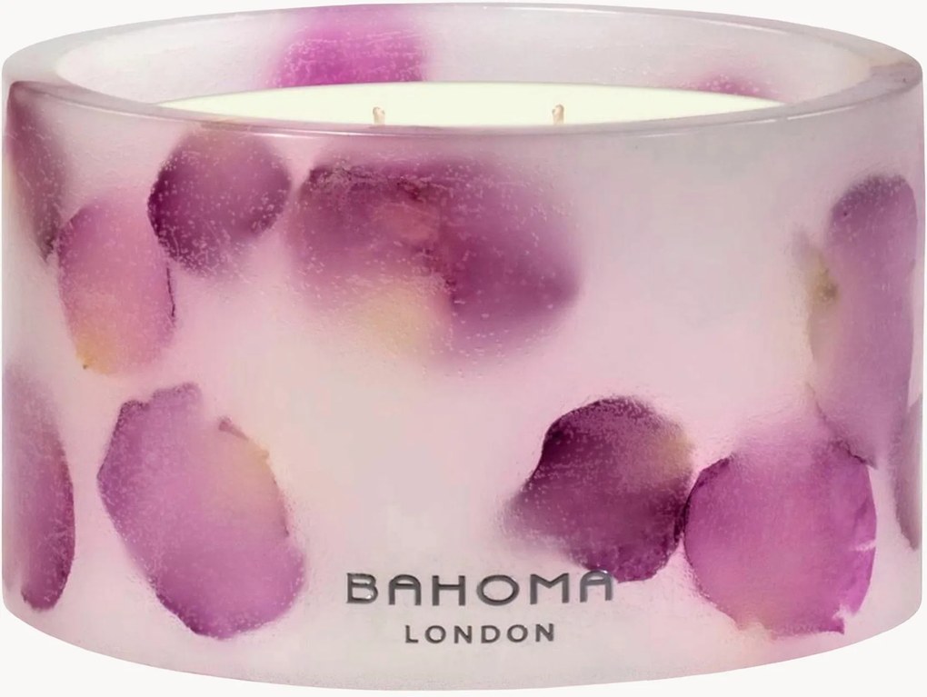 Handgegoten 3-lonts geurkaars Botanica (roos)