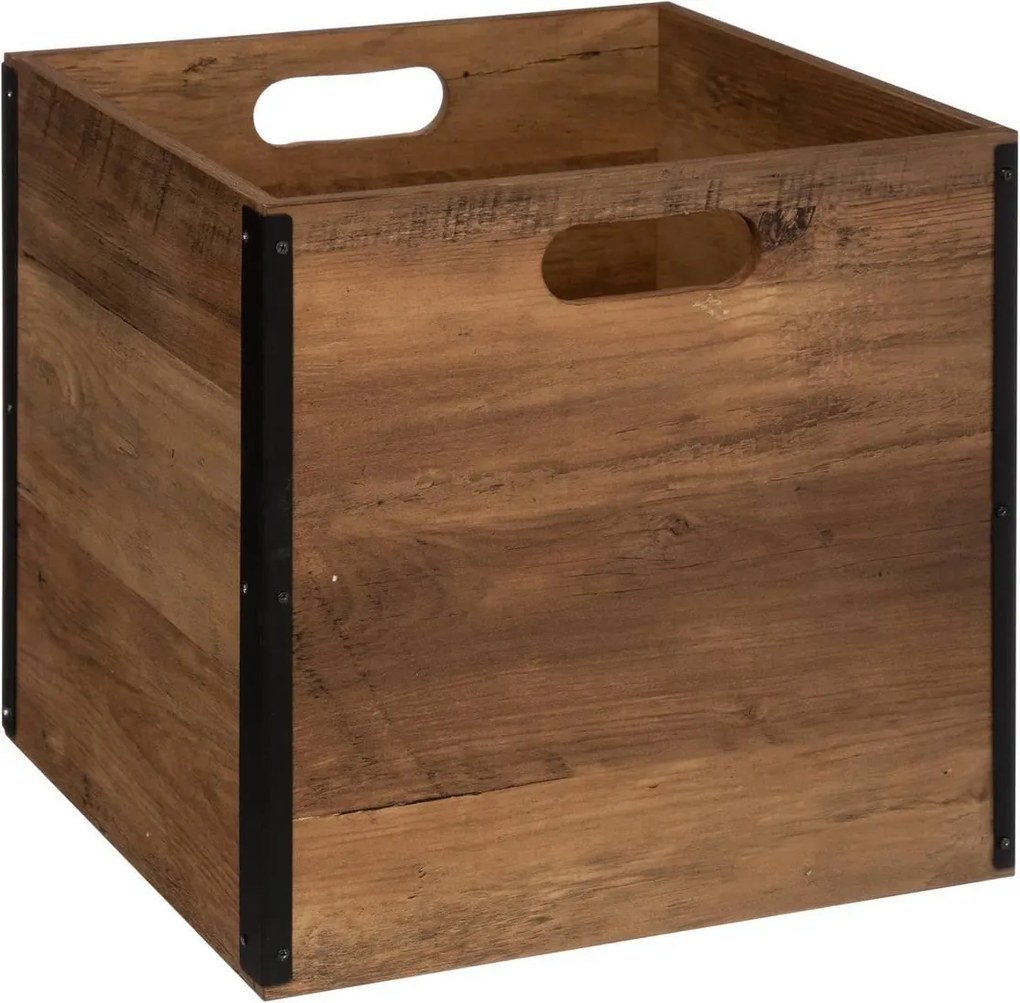5Five houten opbergdoos - 31x31x31 cm - Houtbruin